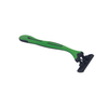 Three Blades Disposable Razor with Rubber Handle