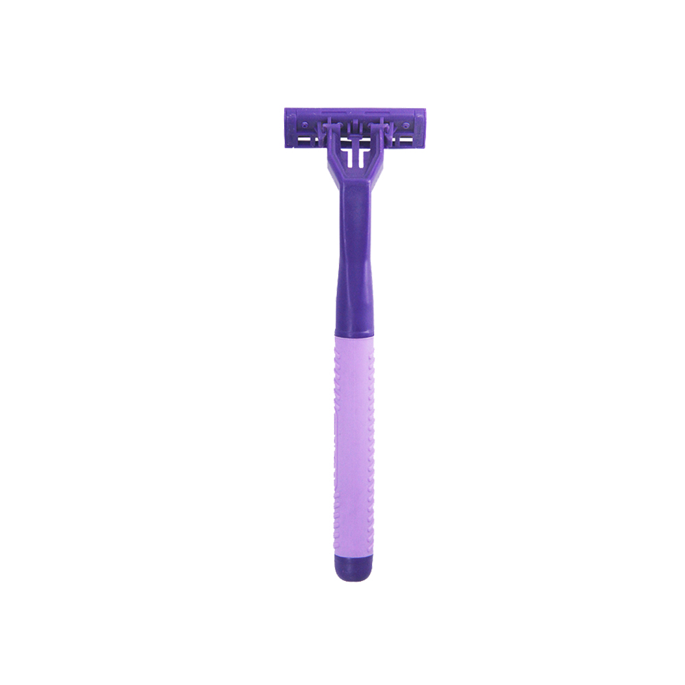 Factory Sale 4pcs/bag Wholesale Purple Wholesale Triple Blade Women Disposable Razor 